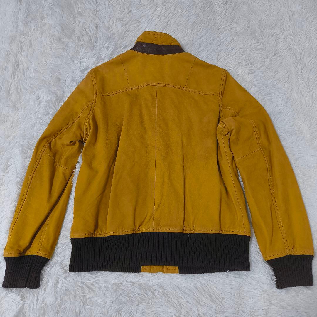 美品 Timberland レザー ブルゾン ジャケット マスタード M