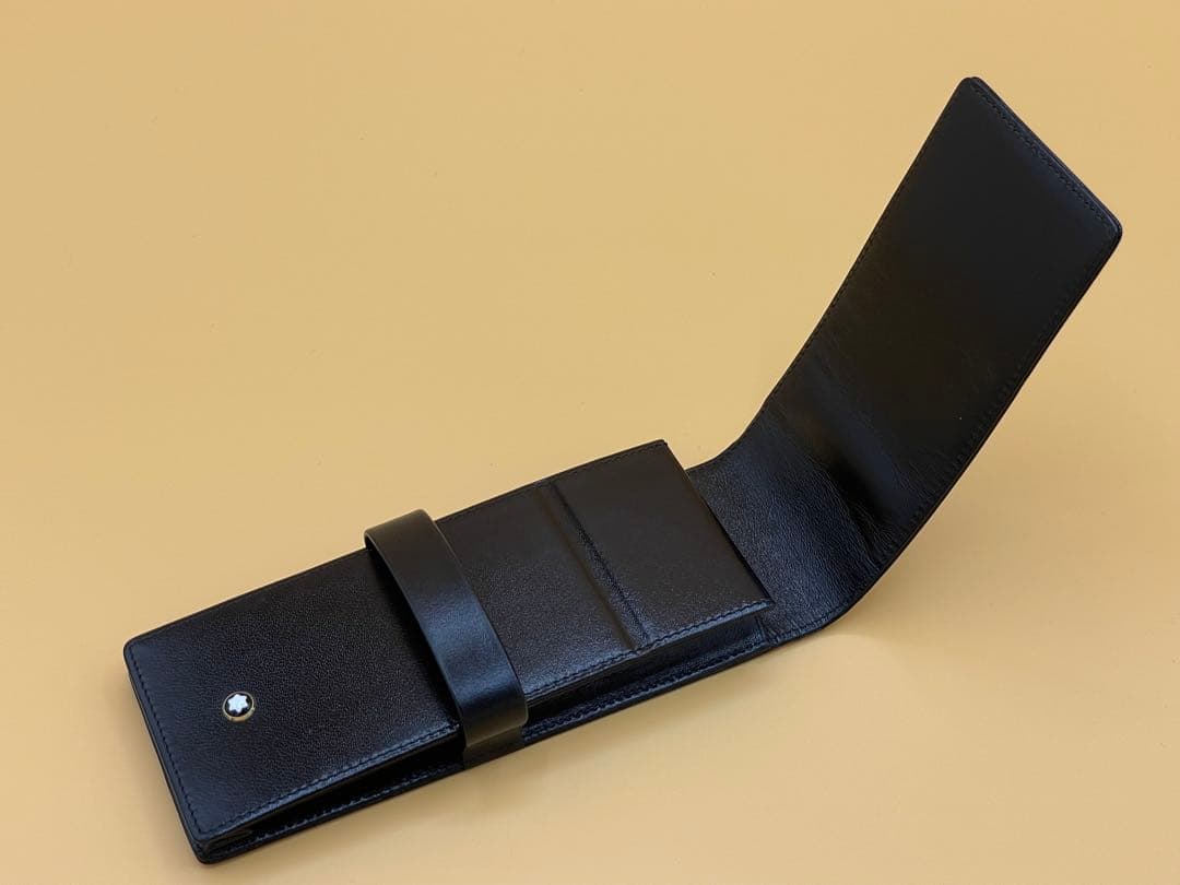 モンブラン MONTBLANC　3本差しレザーペンケース（ブラック）