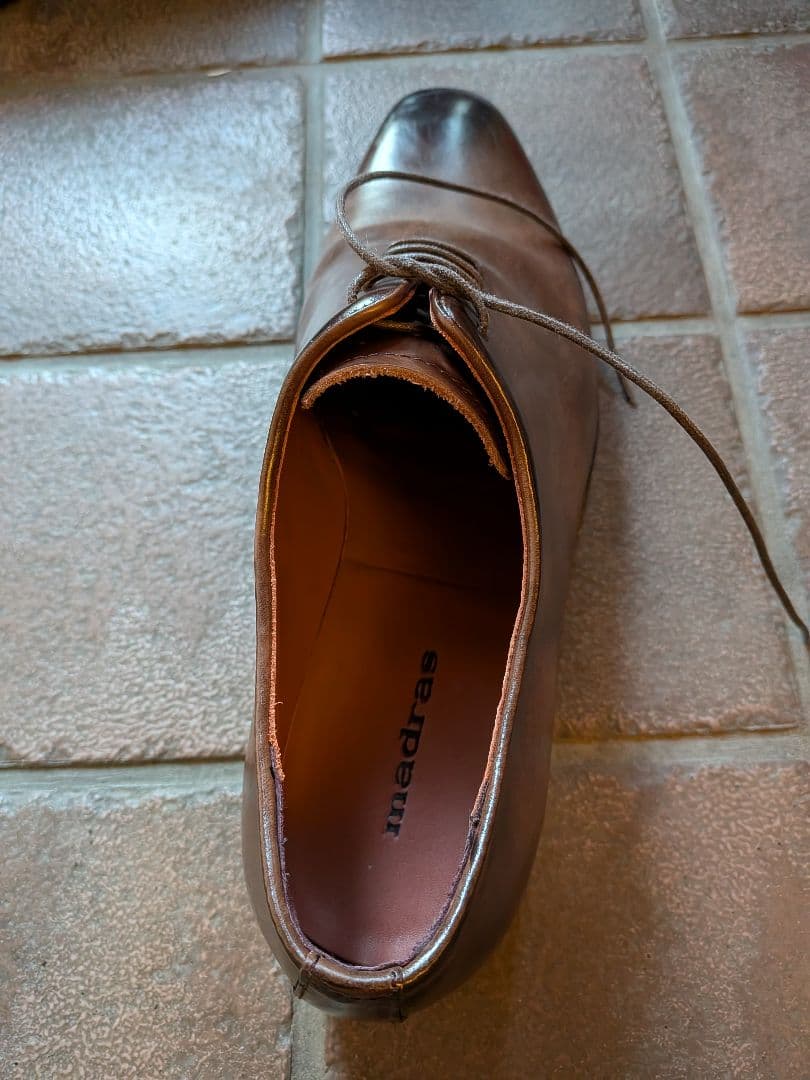 マドラス　MADRAS　ホールカット　革靴　25.5cm　 ダークブラウン
