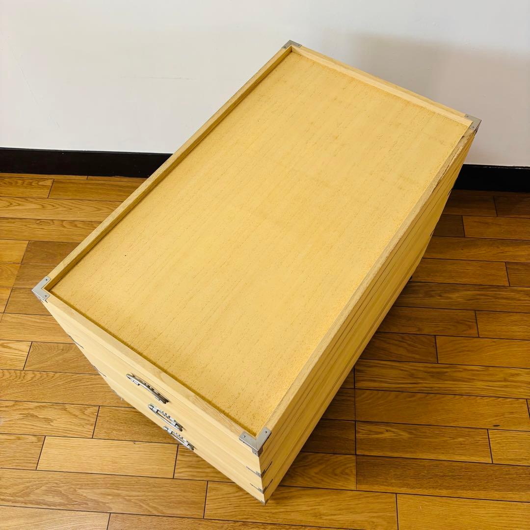 総桐 収納ケース 3段 キャスター付き 押入れ収納