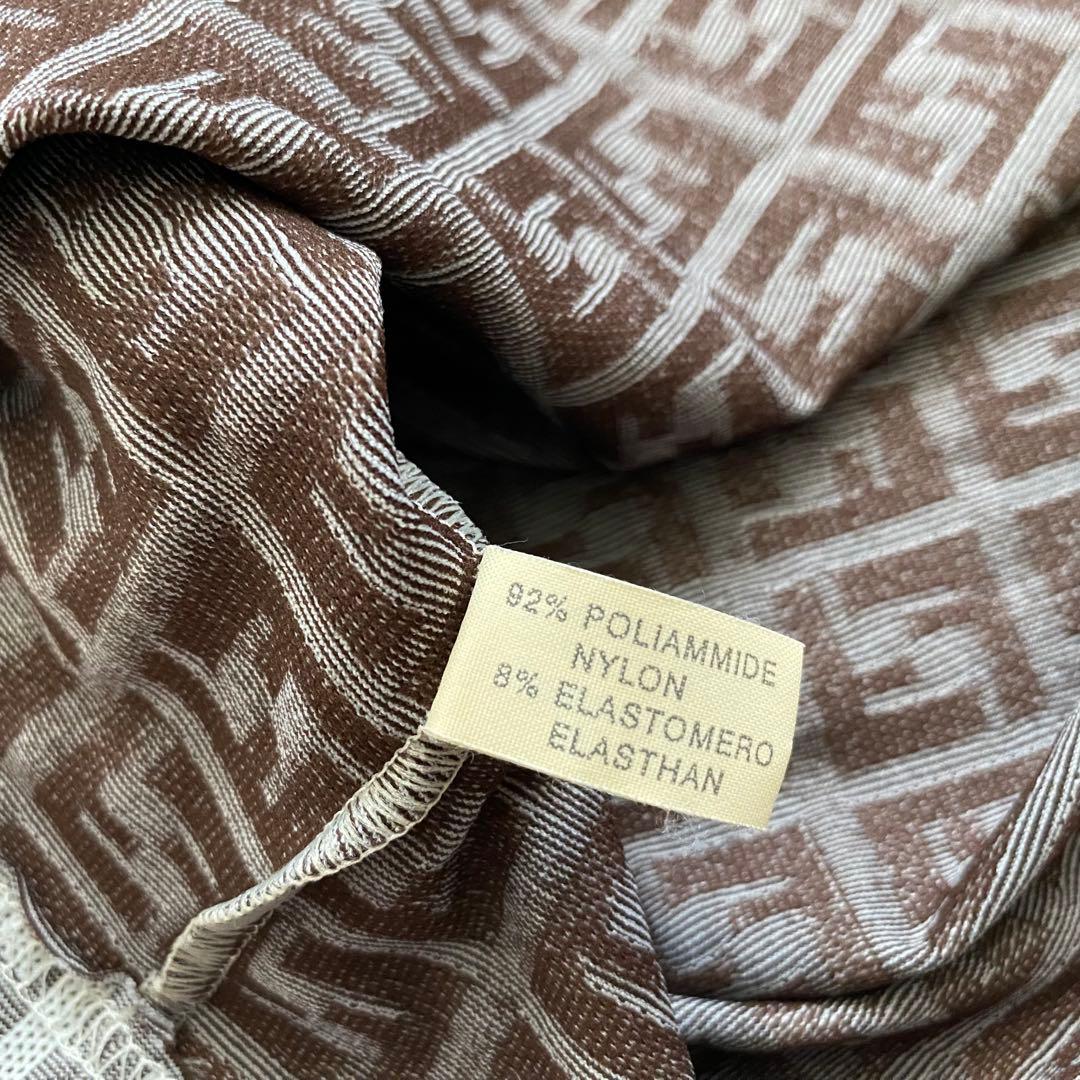 美品 FENDI フェンディ ズッカ柄 半袖 ポロシャツ 44 ロゴ