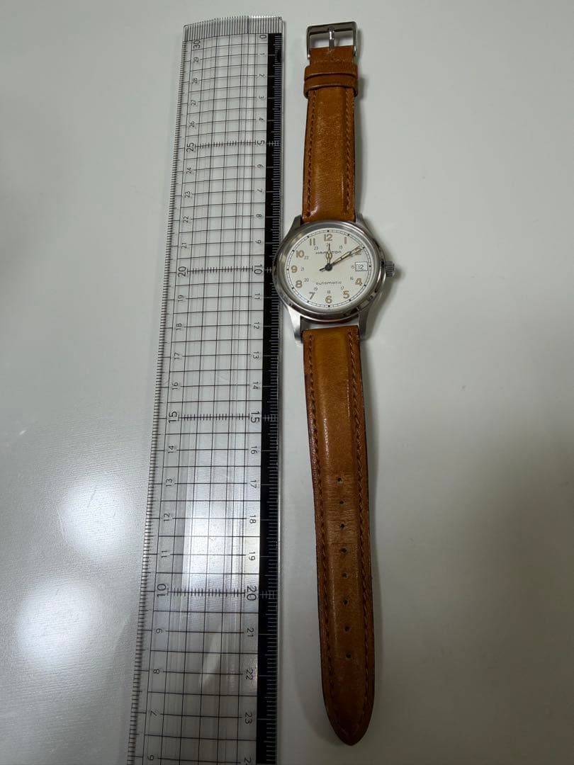 最終値下げ！ハミルトン　カーキ　9721B 自動巻腕時計　白文字盤