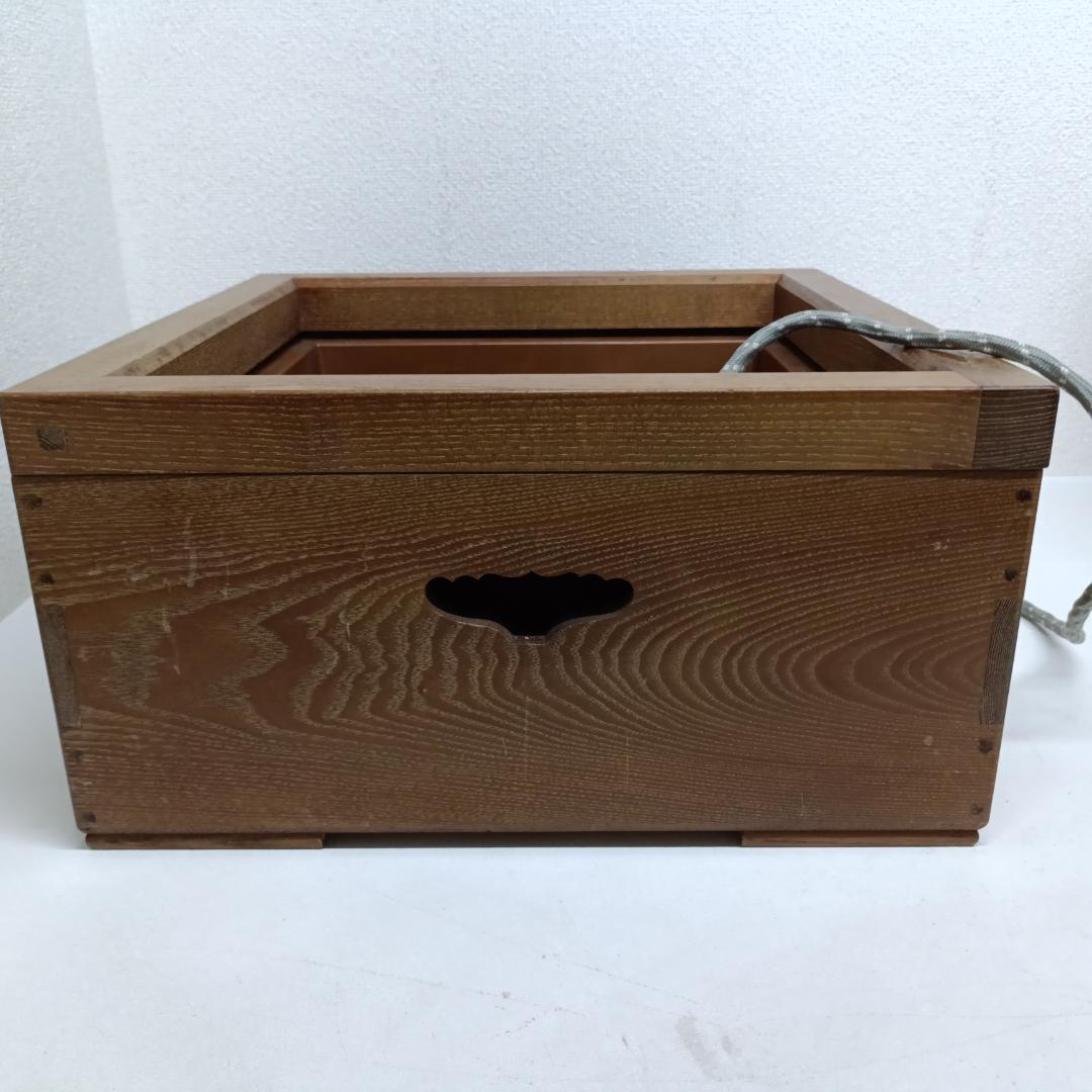 K91 桑置炉 炭型 電熱器 茶道具 置炉 焼杉置戸 桑色 銅 野々田商店