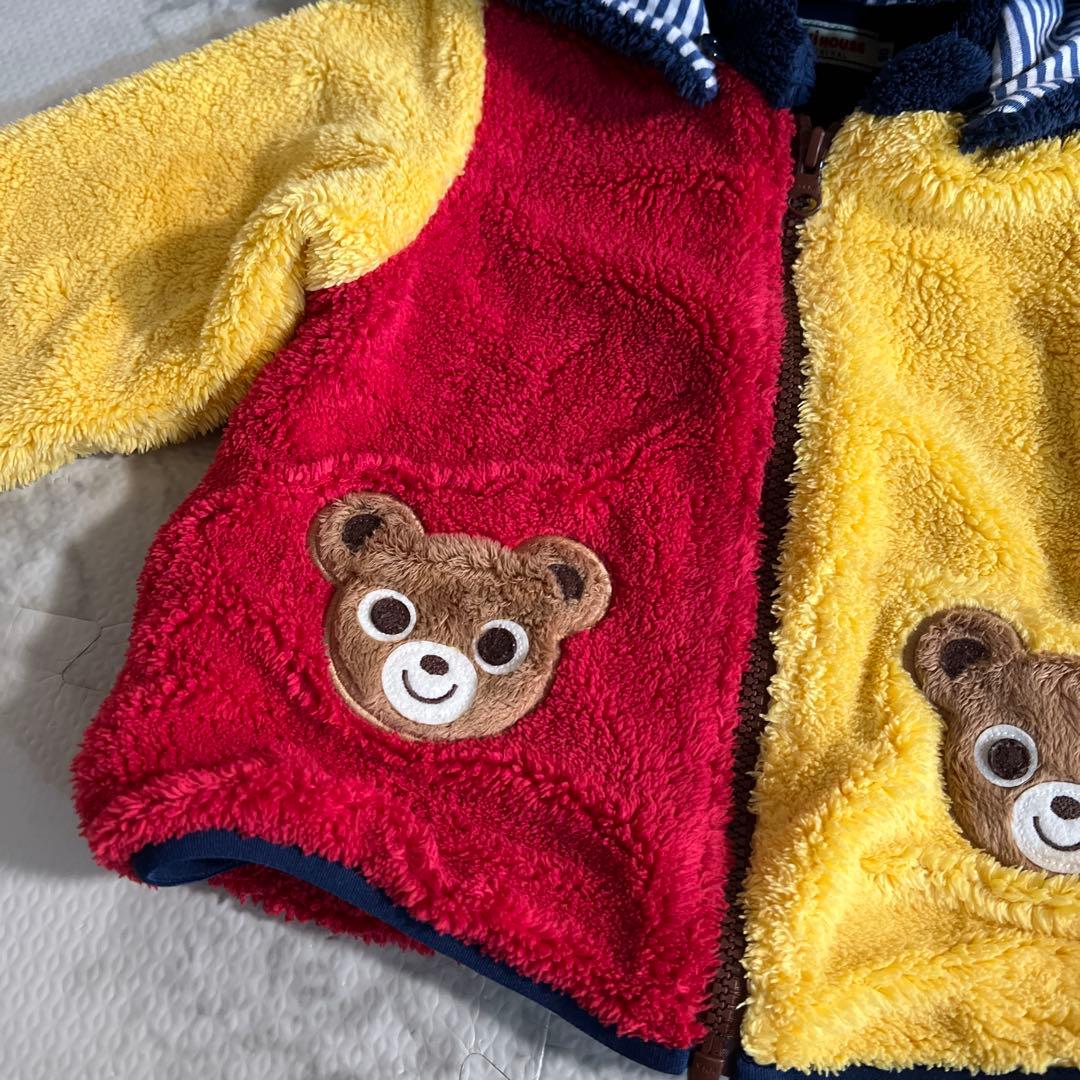 ミキハウス　耳付き　ボアフリースジャンパー　アウター　90