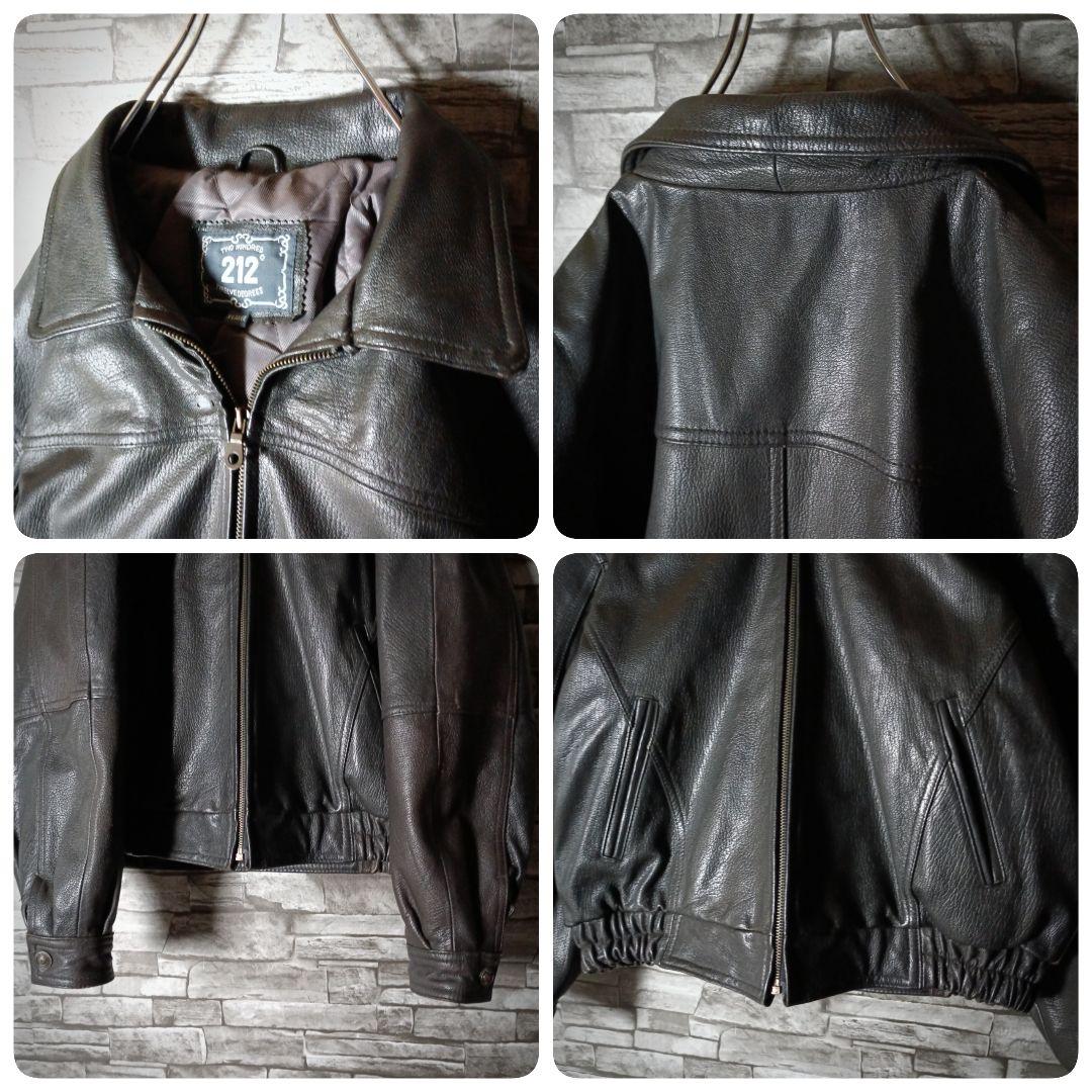 シンプルでゴツくて重い革ジャン☆リアルレザージャケット シングルライダース