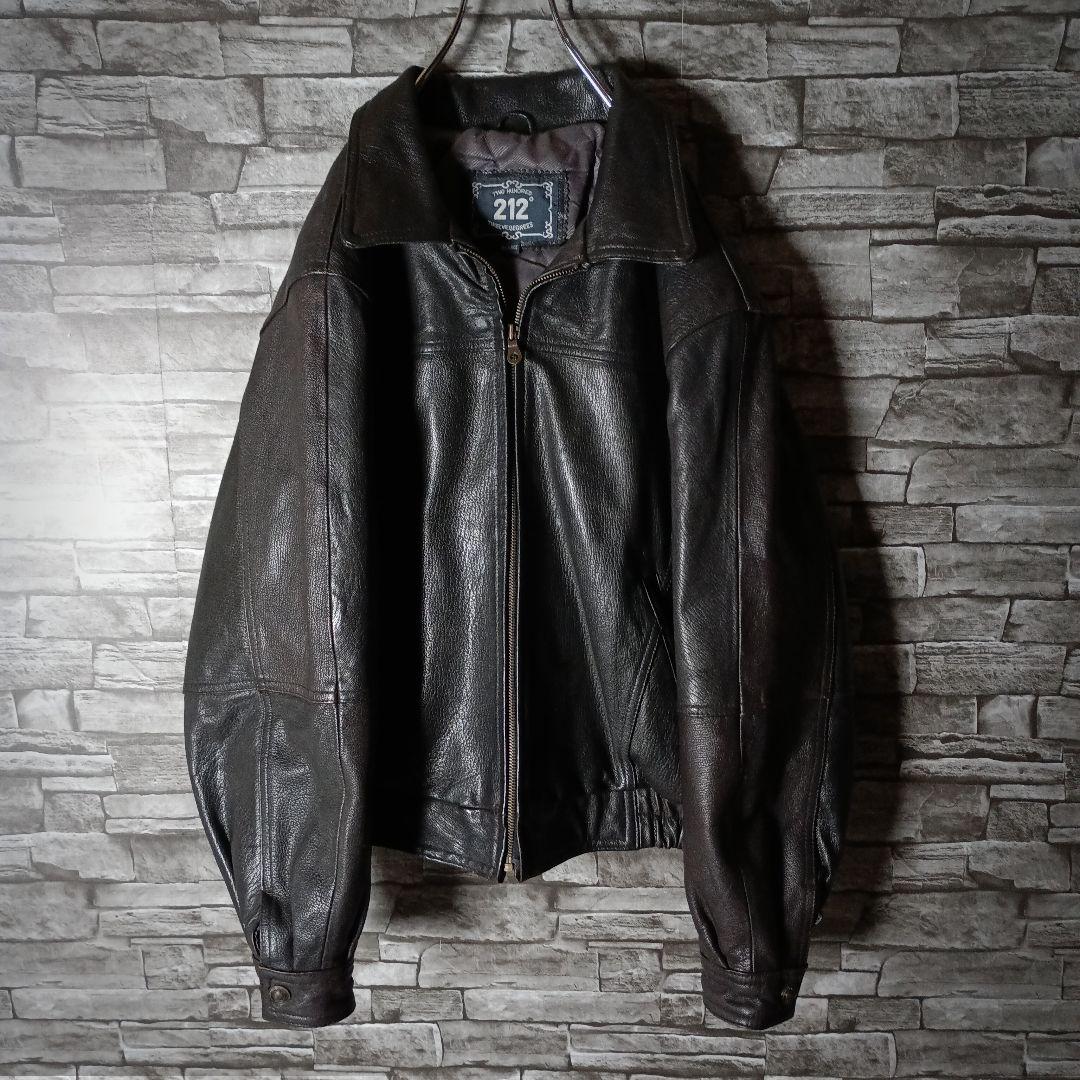 シンプルでゴツくて重い革ジャン☆リアルレザージャケット シングルライダース