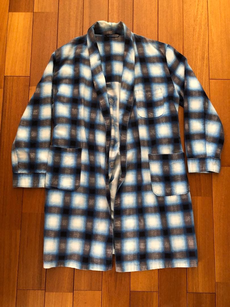 60s〜70s vintage 好配色オンブレ！！プリントネルガウン⭐︎