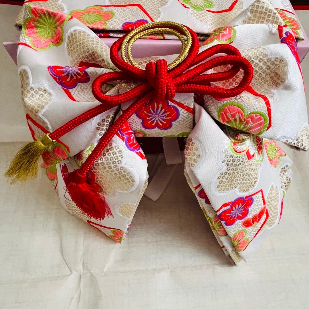 【美品】七五三　7歳セット　結び帯　草履　バッグ　ハコセコセット