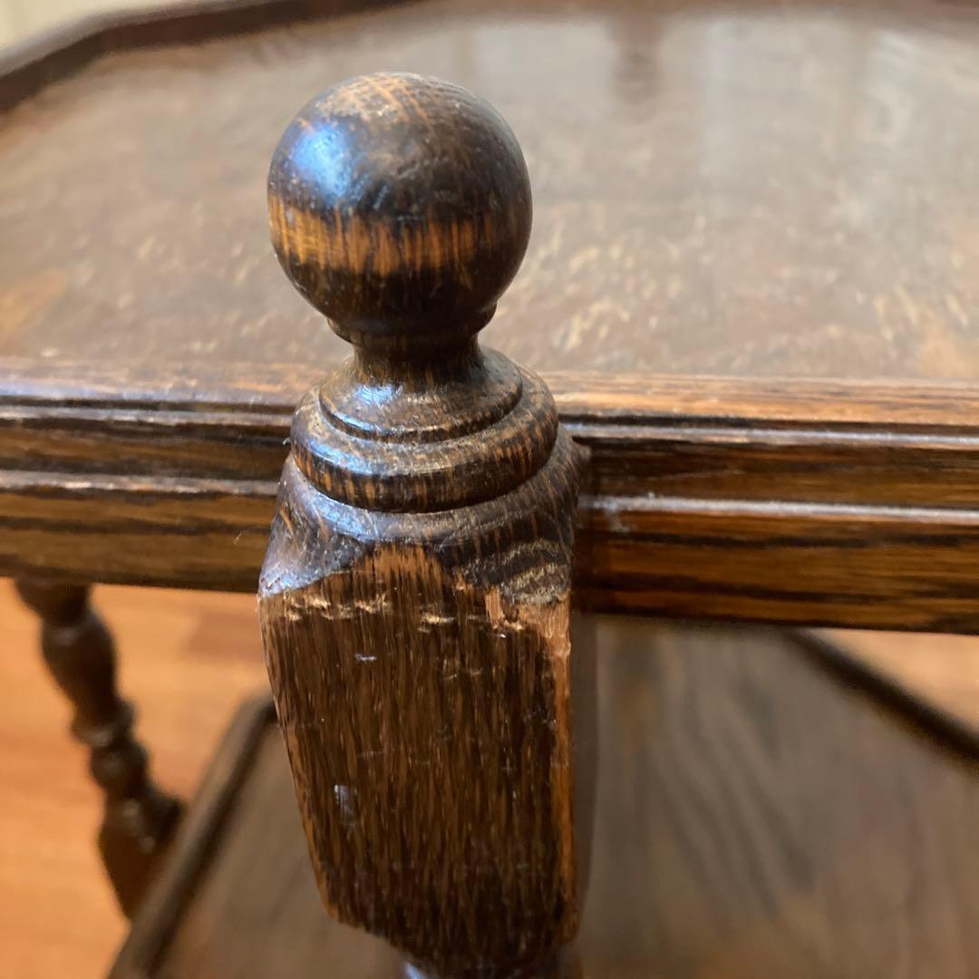 三越カントリーハウス ブルージュ 八角テーブルワゴン キャスターつき