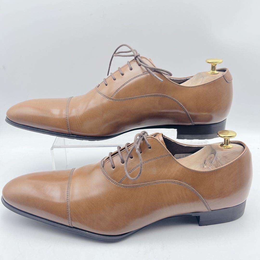 極美品✨リーガル 011R ストレートチップ 内羽根 ライトブラウン 26.5