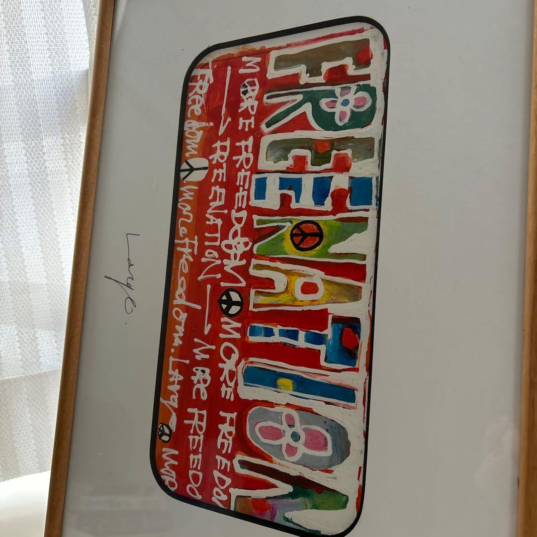 絵　額縁付き　フリーネーション