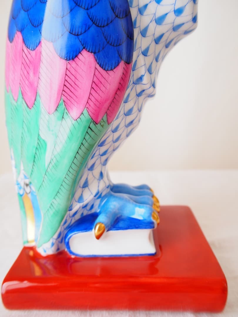 ヘレンド　Herend 梟(フクロウ)　ハンドペイント　フィギュリン　置物