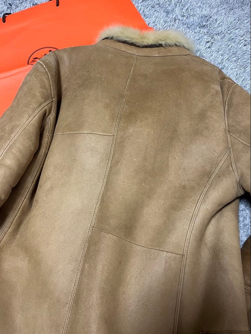 Paul Smith ポールスミス 本革 リアルムートン ロングコート 極厚