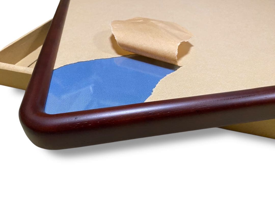 【未使用品】 角丸半紙木製額縁 ダークブラウン 書道 日本画 水墨画