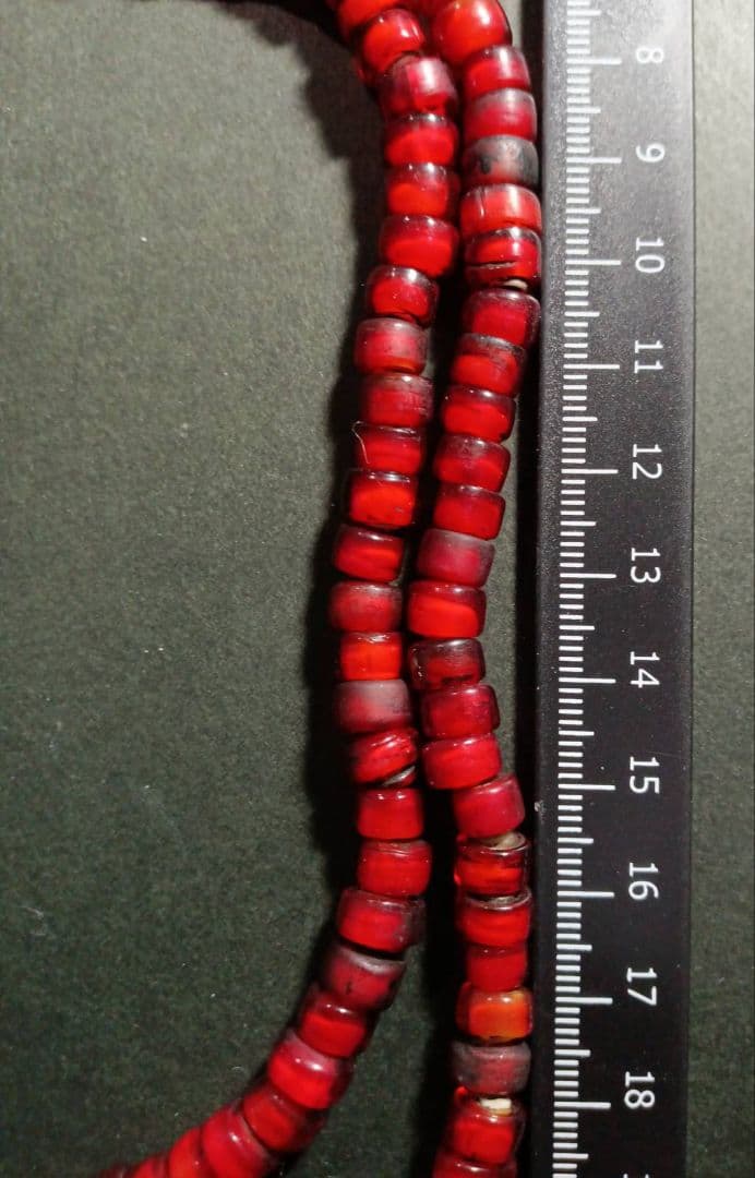 希少　アンティークビーズ　ホワイトハーツ　トレードビーズ　ヴェネチアンビーズ