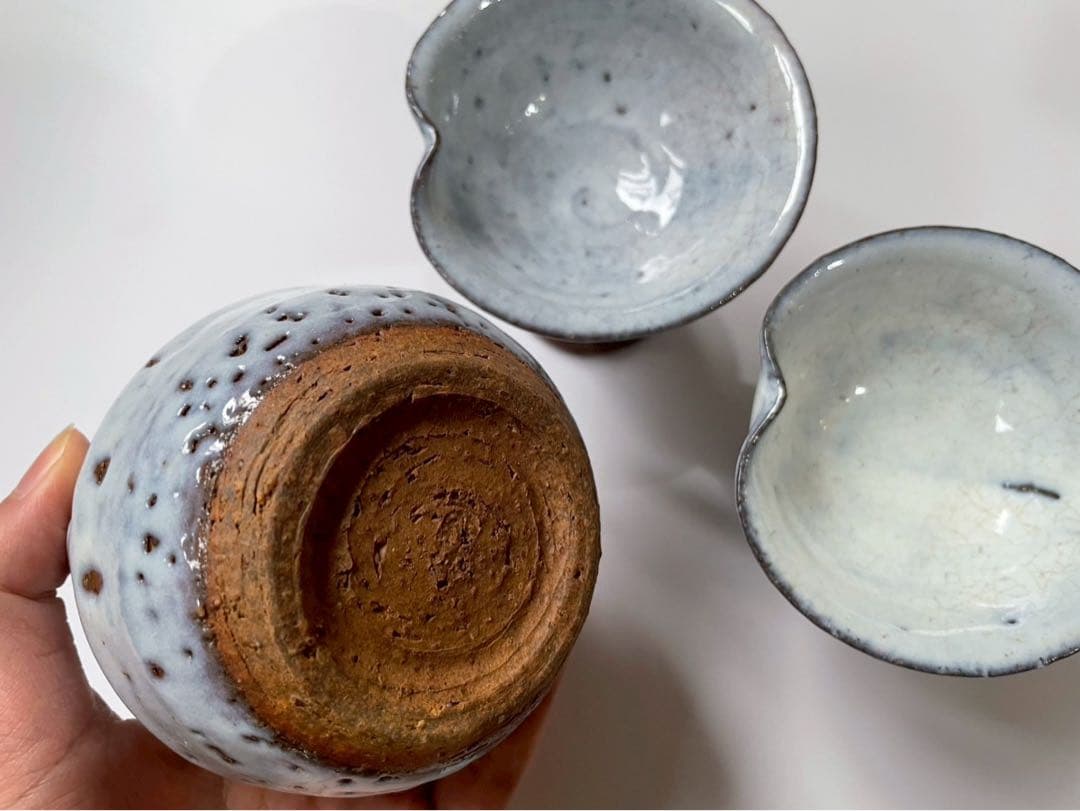 萩焼 片口酒器 ぐい呑み2点 酒器セット 七化け 日本酒