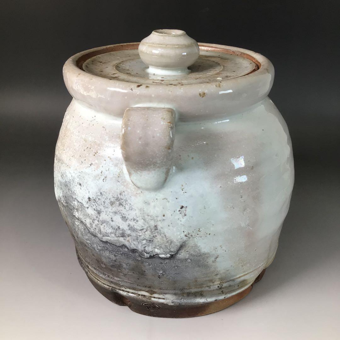 Ｒ８５４　水指　『萩焼』『高見世清光造』『耳付水指』　共箱　茶道具