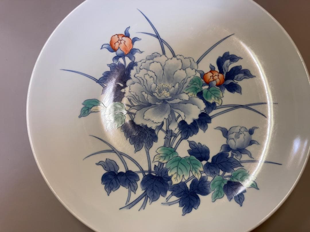 市川龍仙 鍋島焼 額皿 【真作保証】