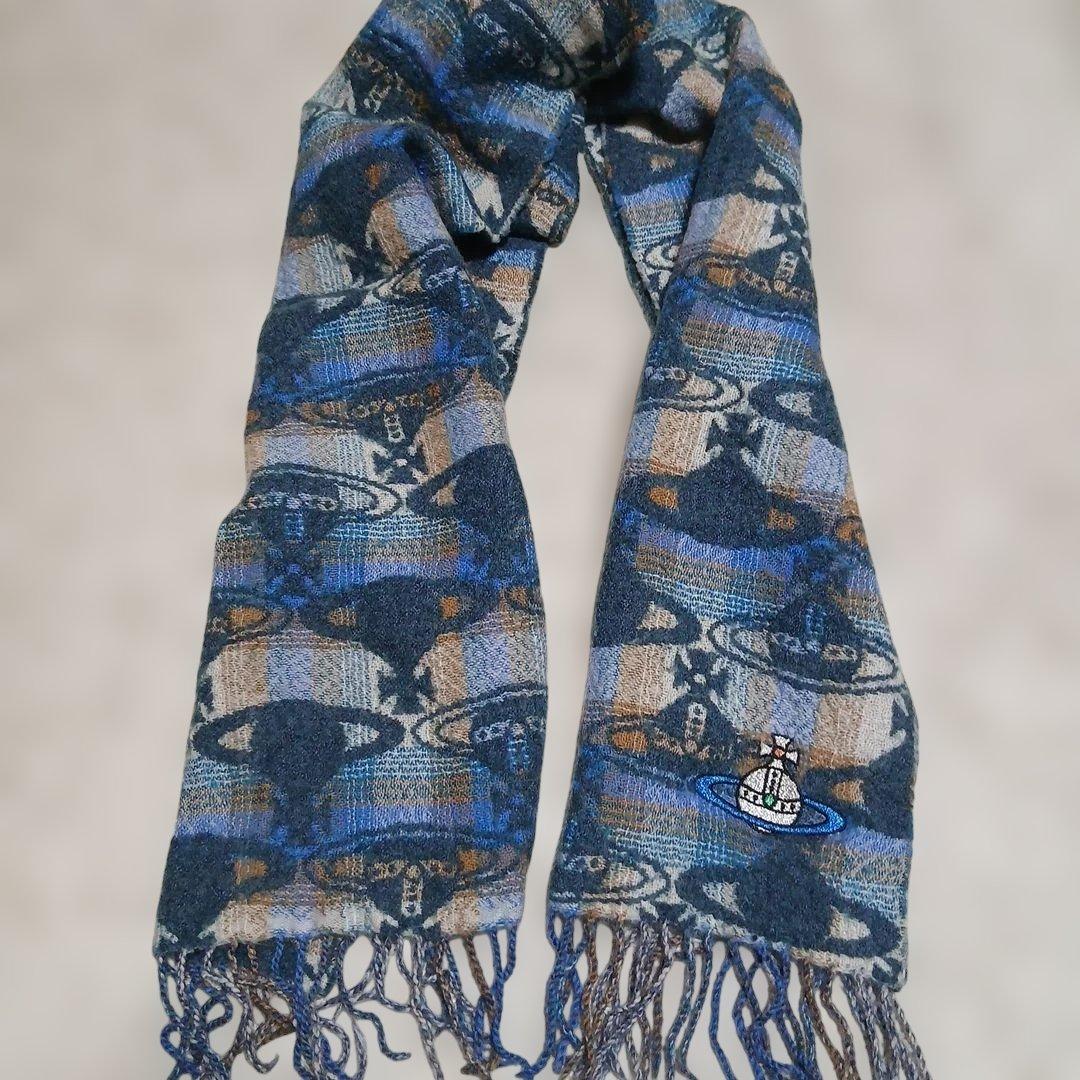【希少】Vivienne Westwood 　オーブ総柄マフラー