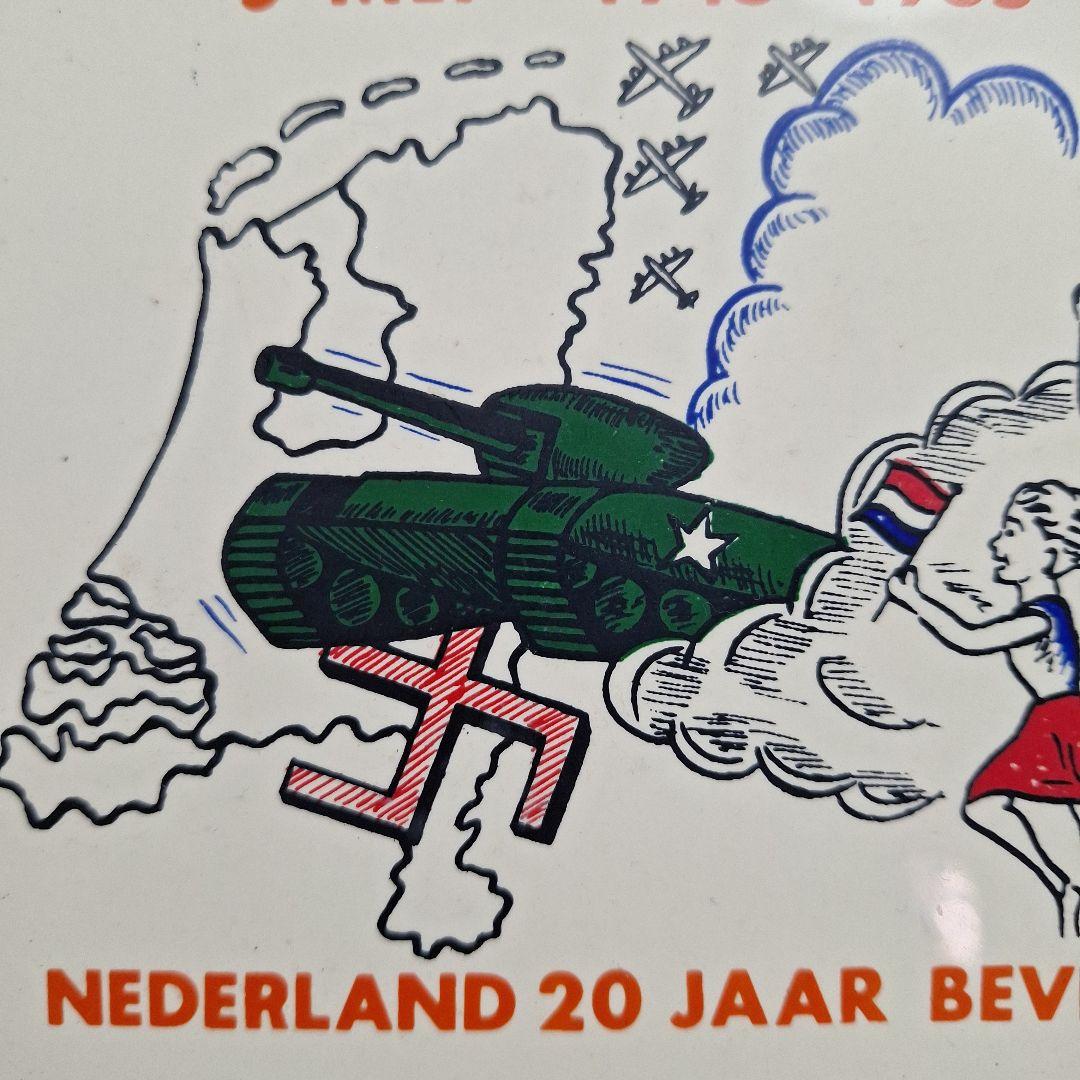 レア 1945 - 1965 卍 オランダ ヴィンテージ タイル まんじ 一点物