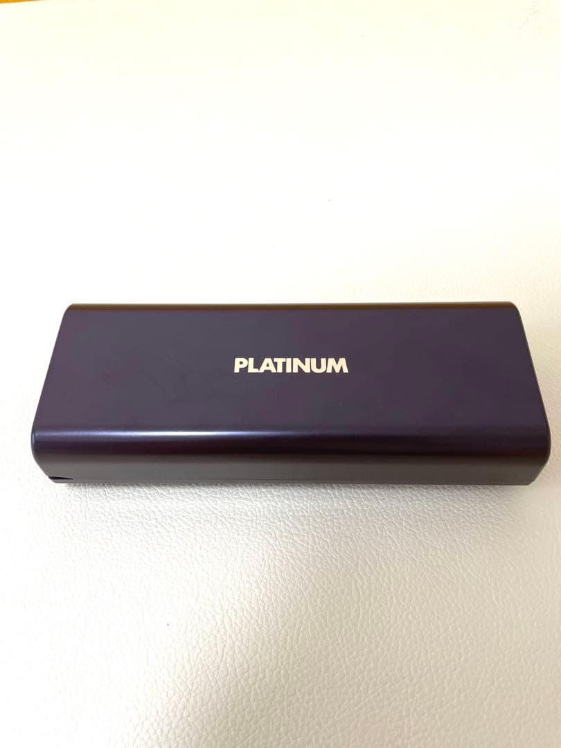 PLATINUM センチュリー 14K 細字 レッド 万年筆 箱付き