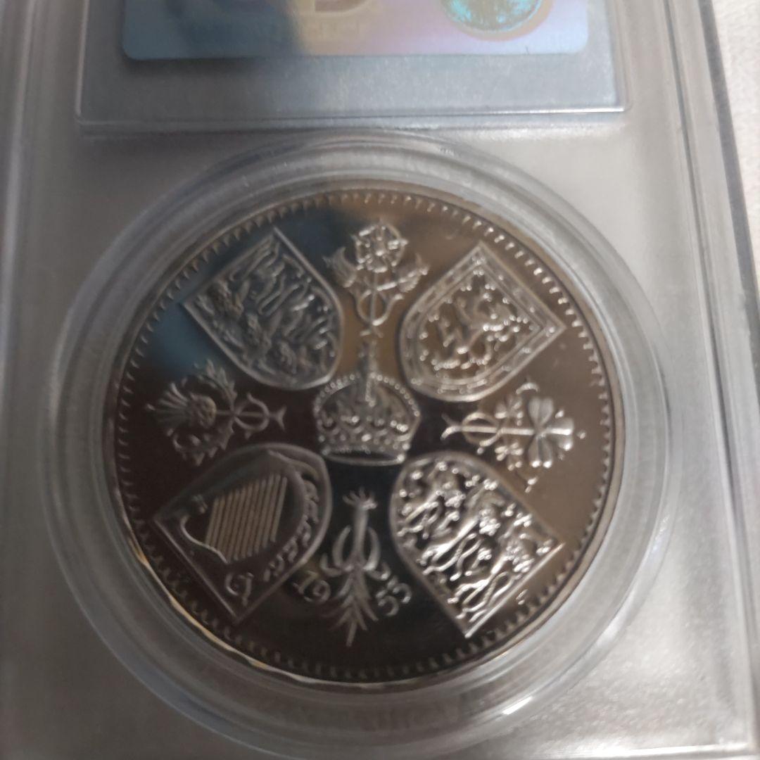 1953年 イギリス クラウン PCGS PR64CAM