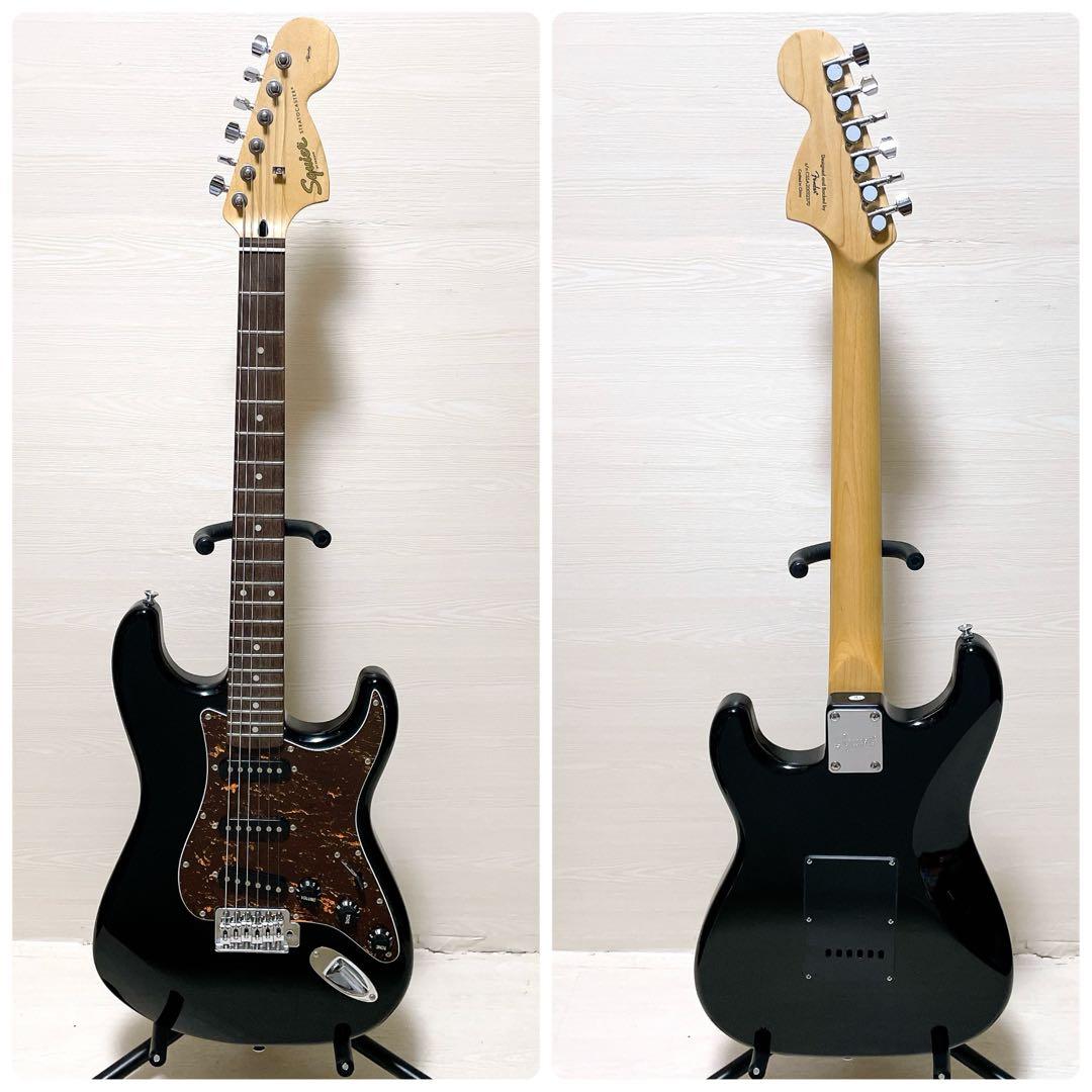 美品 スクワイヤー アフィニティ ストラトキャスター エレキギター ブラック