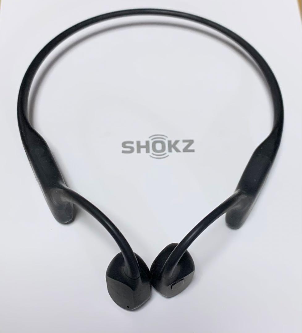 ☆★ 美品!! SHOKZ OpenRun ブラック 動作確認済 骨伝導イヤホン