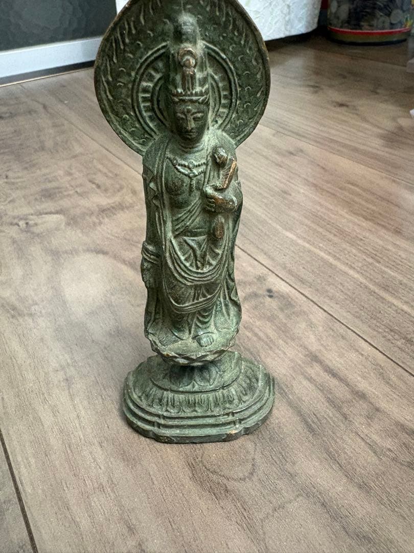 真如苑　十一面觀世音菩薩（伊藤真乘作）古董品，稀少物，古铜製