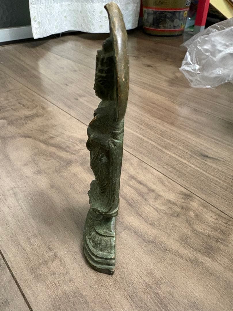 真如苑　十一面觀世音菩薩（伊藤真乘作）古董品，稀少物，古铜製