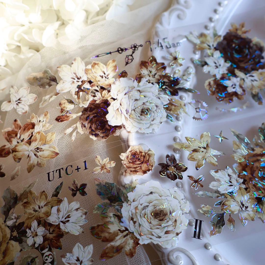 壹洱原创《琥珀流光》海外マスキングテープ　マステ 【2371】