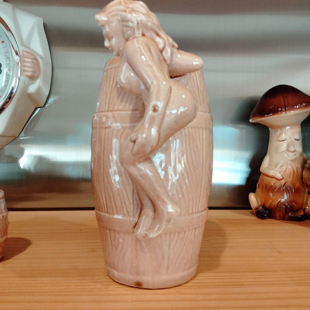 50s 　ピンナップ　デカンタ　お猪口セット　エロ　スカル　ドクロ　ビンテージ