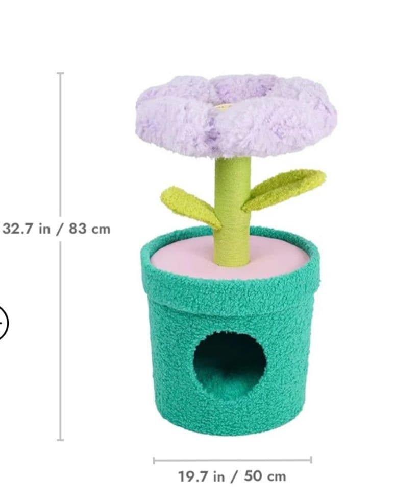 花デザインのキャットタワー　zeze　ペットハウス