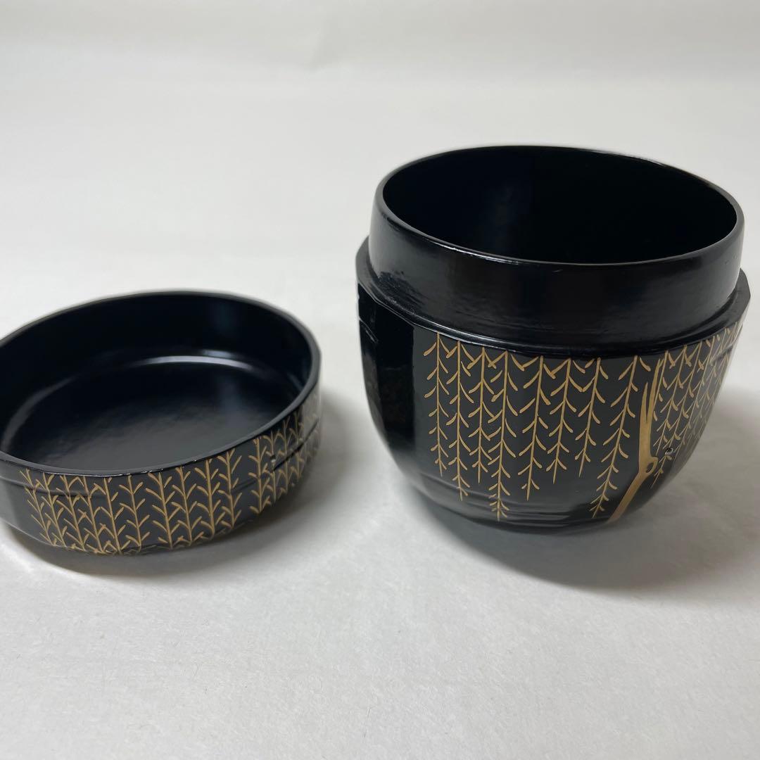 FD18 道馬宗廣作　認徳斉好模　銀露入黒棗「折撓」二二高　一閑