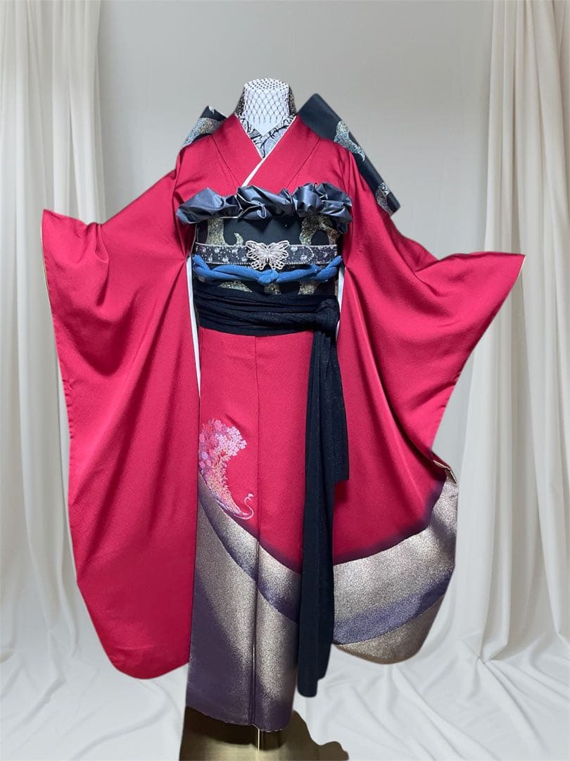 本日限定価格！振袖 フルセット 山本寛斎 成人式 赤