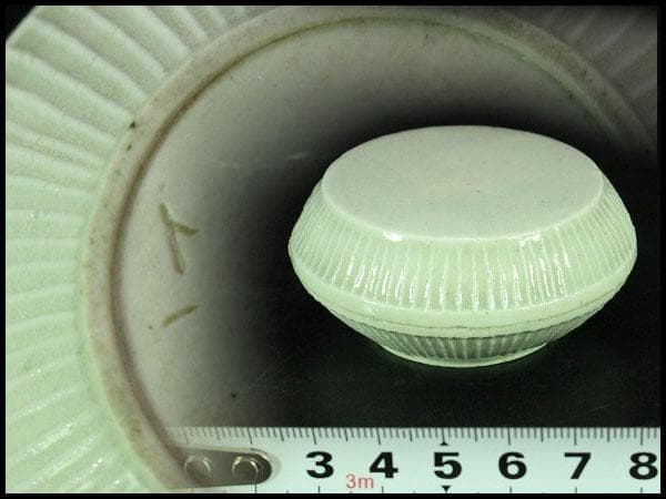 中国美術 唐物 青白磁 香合 茶道具伝来(K-YC378)