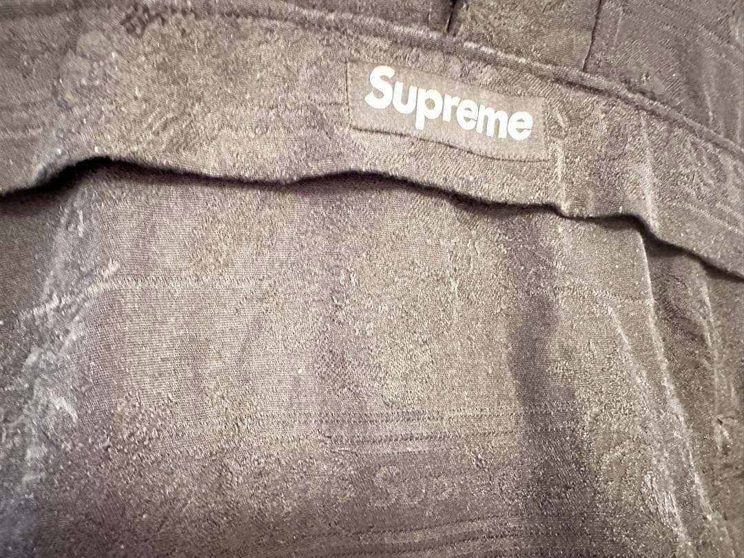 Supreme ブラック プルオーバージャケット