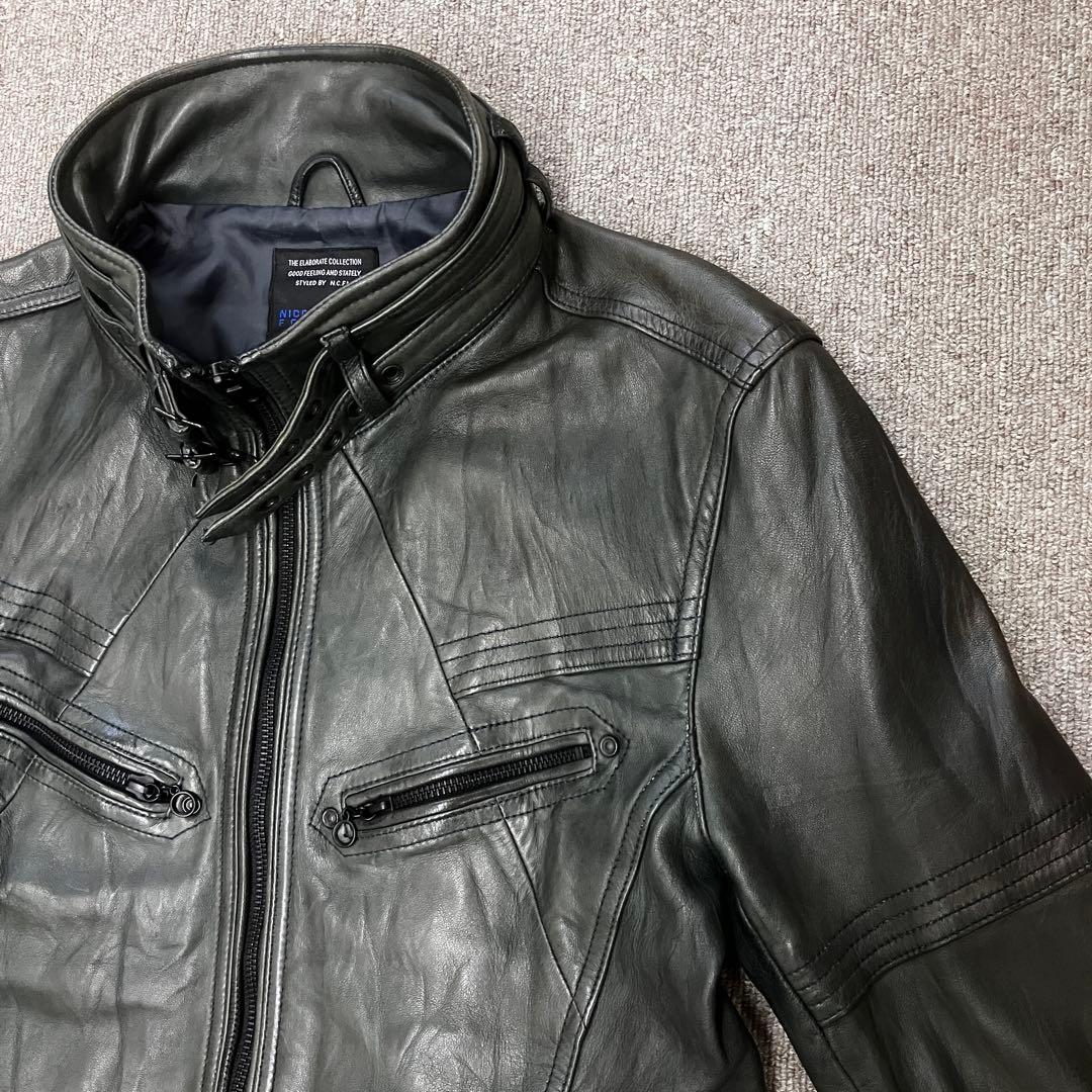 00s y2k ニコル NICOLE シングル ライダース レザー ジャケット