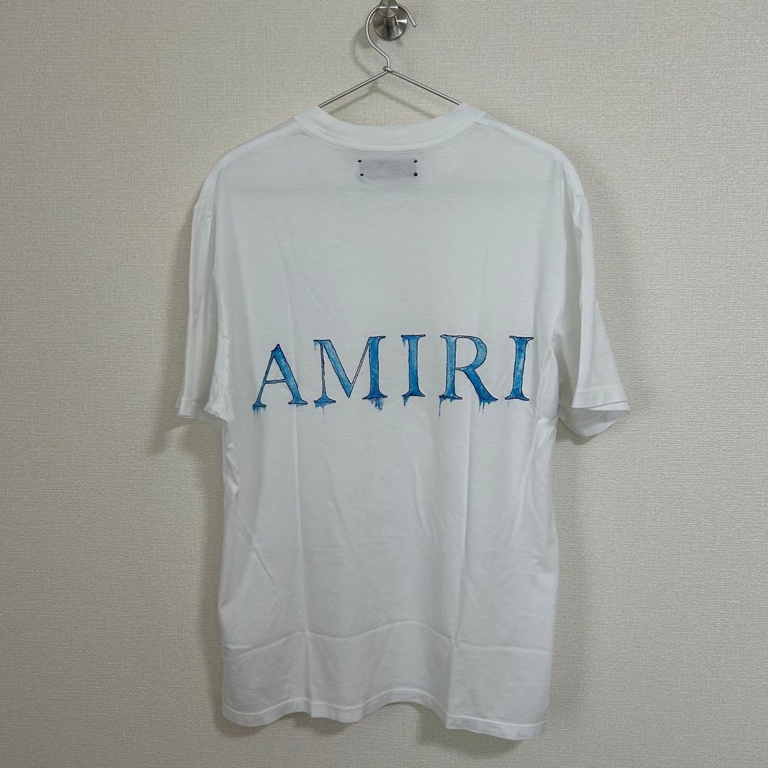 AMIRI 22ss グラフィックTシャツ　ホワイト　ブルー　M