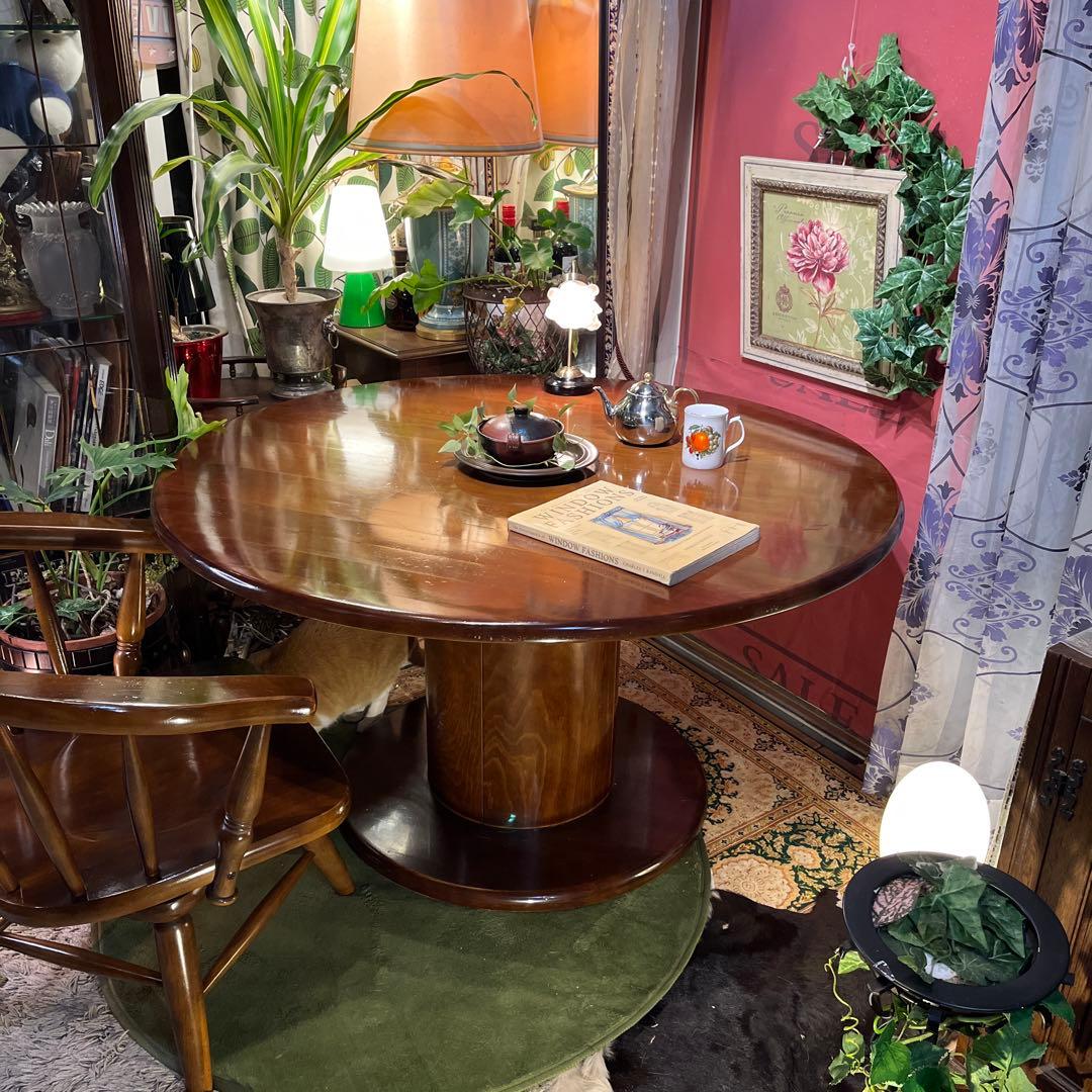 オールドヴィンテージ　柏木工 ブナ材　リビングダイニングテーブル