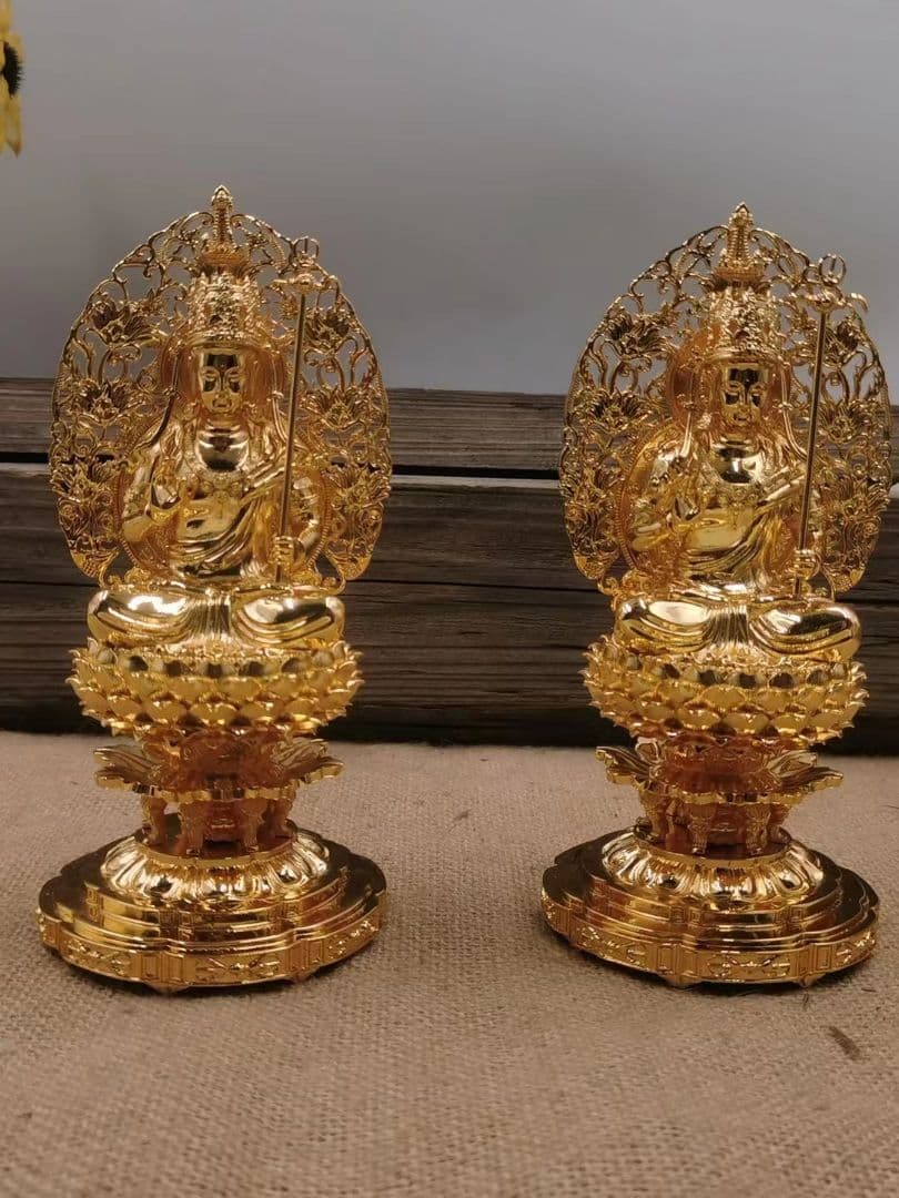 【修縁堂】仏教工芸品 精密彫刻 メッキ 虚空蔵菩薩 虚空蔵 仏像 古美術品