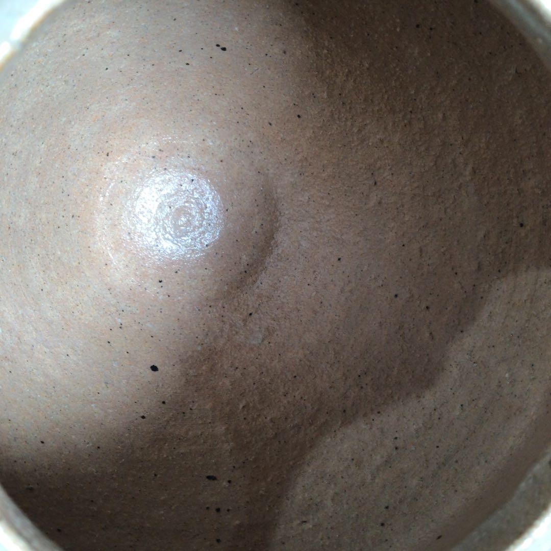 Ｎ４２６　水指　『宇田佐平造』『算玉刷毛目文』『一重口水指』　共箱　茶道具