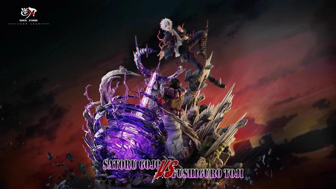 呪術廻戦 ごじょう さとるvsふしぐろ じんじ 1/6 樹脂 彫刻 フィギュア