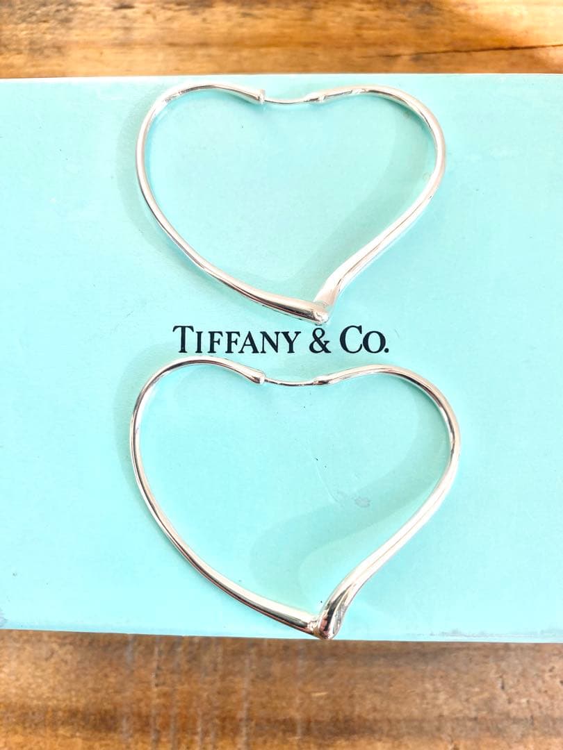 ティファニー エルサペレッティ オープンハートフープ ピアス M ミディアム