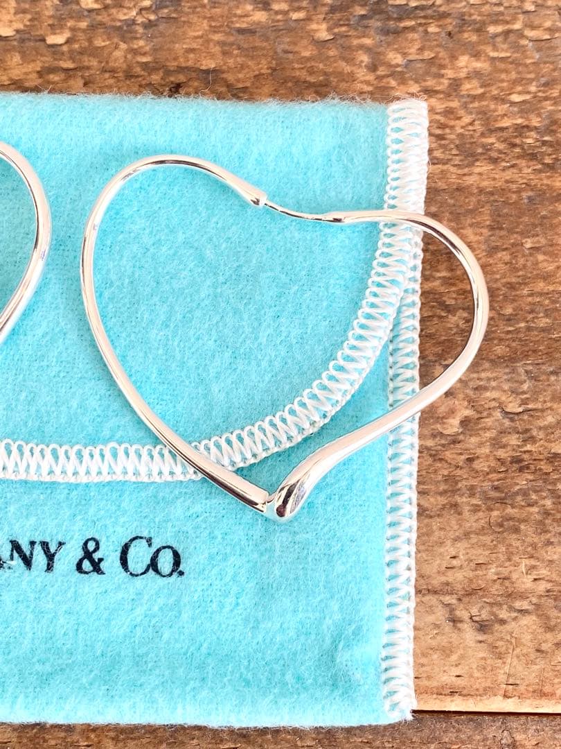 ティファニー エルサペレッティ オープンハートフープ ピアス M ミディアム