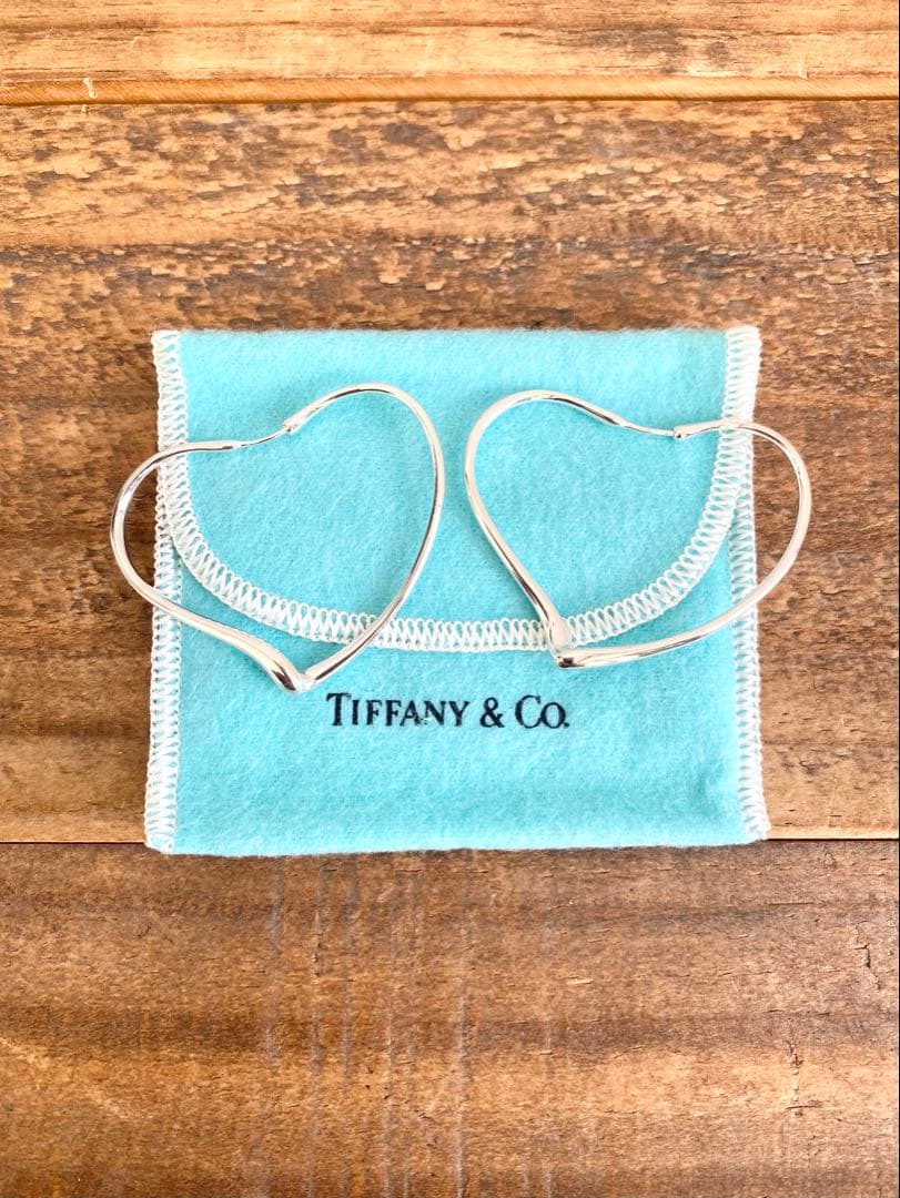 ティファニー エルサペレッティ オープンハートフープ ピアス M ミディアム