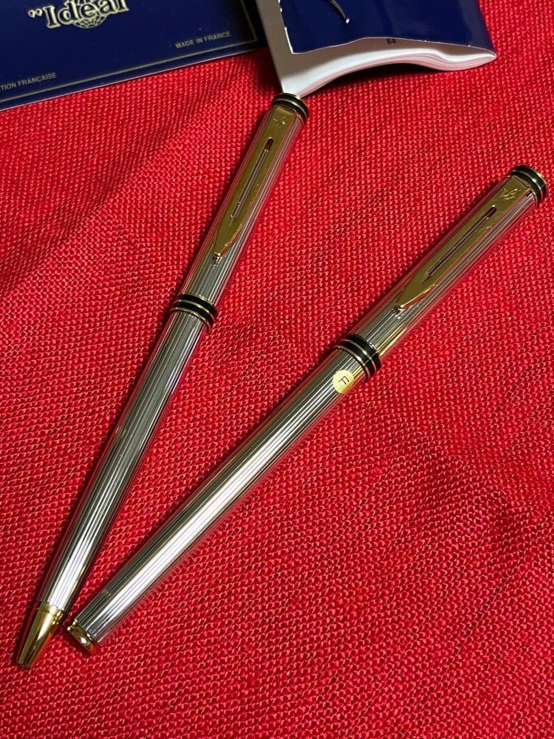 変更Waterman エグゼクティブ　I deal 万年筆 .ボールペン　銀張り