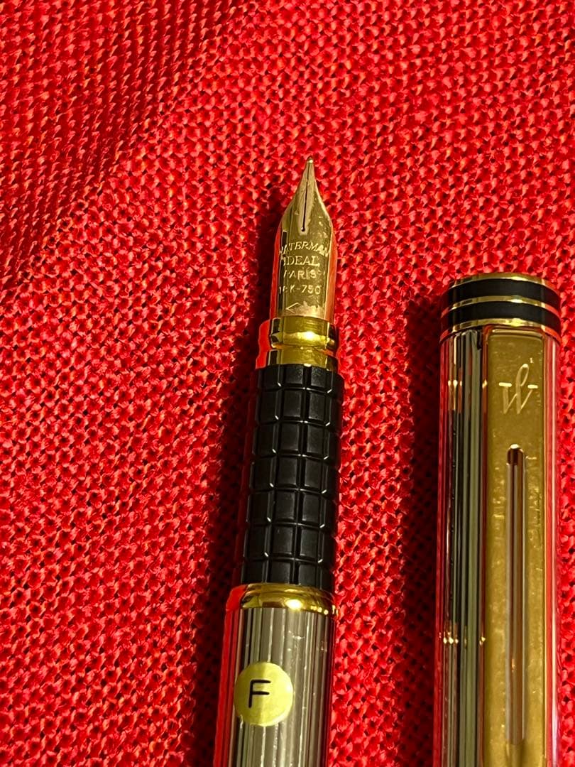 変更Waterman エグゼクティブ　I deal 万年筆 .ボールペン　銀張り
