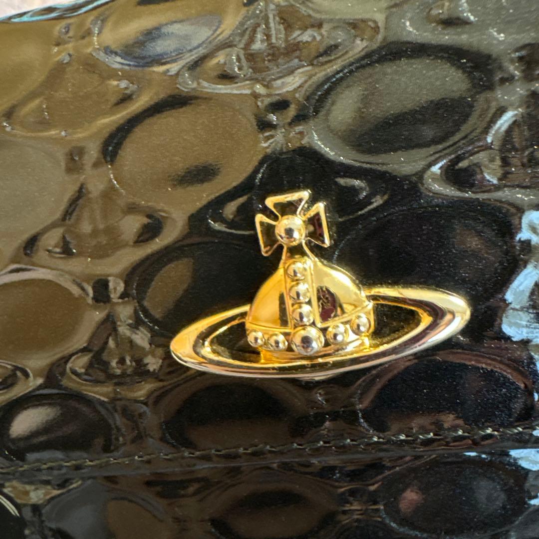 ヴィヴィアンウエストウッド OVALORB 口金二つ折り財布 ブラック