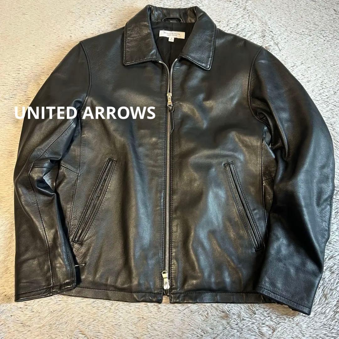 BEAUTY ＆ YOUTH ユナイテッドアローズ　ラムレザージャケット　S 黒
